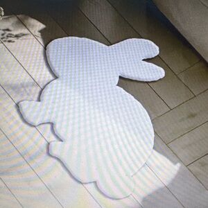 Mon Chateau Faux Fur Shaped Rug: Bunny - NWT